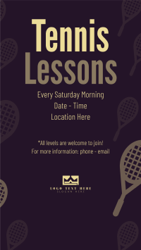 Tennis Lesson Facebook Story