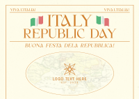 Retro Italian Republic Day Postcard