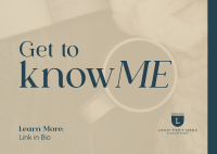 Get to Know Me Postcard