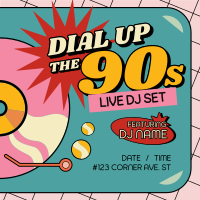 Retro DJ Event Instagram Post Design