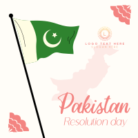 Pakistan Day Flag Linkedin Post