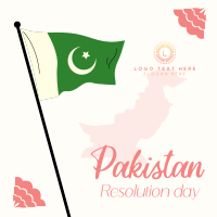 Pakistan Day Flag Linkedin Post Design