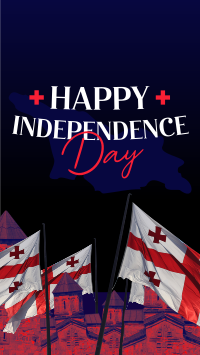 Happy Independence Day Georgia! Facebook Story Design