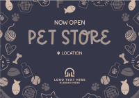 Pet Store Now Open Postcard