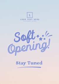 Soft Opening Launch Cute Flyer Design