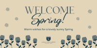 Welcome Spring Greeting Twitter Post