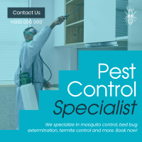 Minimal & Simple Pest Control Linkedin Post