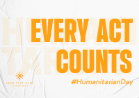 Modern World Humanitarian Day Postcard Design