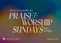 Sunday Worship Postcard