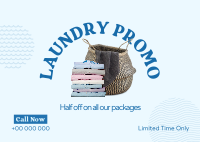 Laundry Delivery Promo Postcard