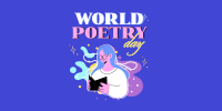 Celebrating Poetry Twitter Post Design