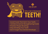 Stronger Teeth Postcard Design