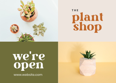 Plant Shop Opening Postcard Image Preview