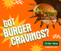 Burger Cravings Facebook Post