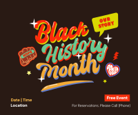 Multicolor Black History Month Facebook Post