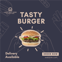 Burger Home Delivery Instagram Post