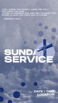 Textured Sunday Service Instagram Reel Image Preview