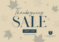 Elegant Thanksgiving Sale Postcard Image Preview