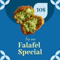 Restaurant Falafel Special  Instagram Post Design