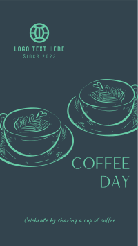 Coffee Day Latte  Facebook Story Design