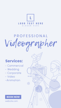 Videographer Lineart Facebook Story