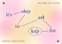 Mental Health Day Quote Postcard Design