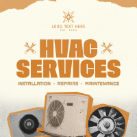 Retro HVAC Service Instagram Post
