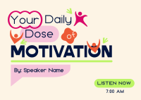 Daily Motivational Podcast Postcard