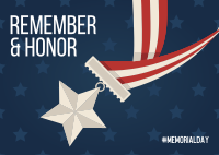 Memorial Day Medal Postcard