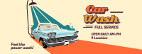 Retro Car Wash Facebook Cover