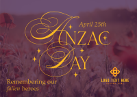 Anzac Day Remembrance Postcard