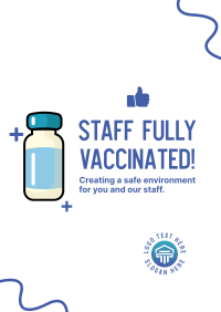 Vaccinated Staff Announcement Flyer