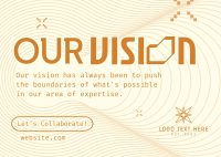 Minimalist Our Vision Postcard Design