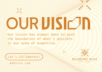 Minimalist Our Vision Postcard Image Preview