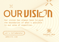 Minimalist Our Vision Postcard Image Preview