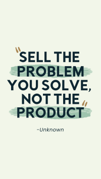 Sell the Problem Facebook Story