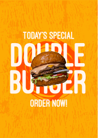 Double Burger Flyer