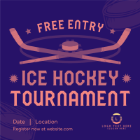 Ice Hockey Tournament Instagram Post