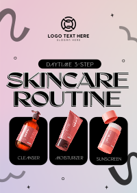 Daytime Skincare Routine Poster Design