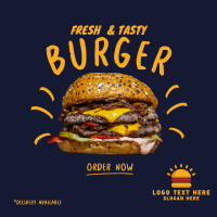 Double Cheese Burger Instagram Post Design