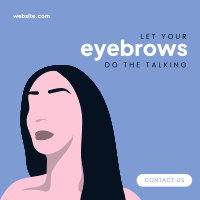 Expressive Eyebrows Instagram Post Design