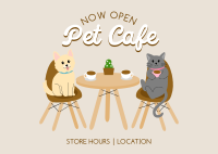 Pet Cafe Opening Postcard