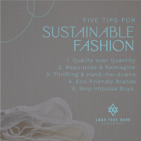 Chic Sustainable Fashion Tips Linkedin Post