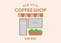 Local Cafe Storefront Postcard Design