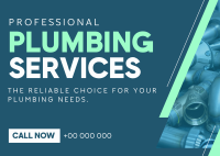 Expert Plumber Service Postcard Design