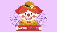 April Fools Clown Banner Zoom Background