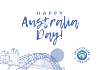 Sydney Harbour Bridge Postcard Design