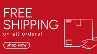 Minimalist Free Shipping Deals Facebook Event Cover