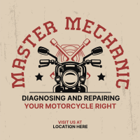 Motorcycle Mechanic Instagram Post Design