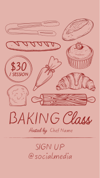 Illustrated Baking Class Instagram Reel